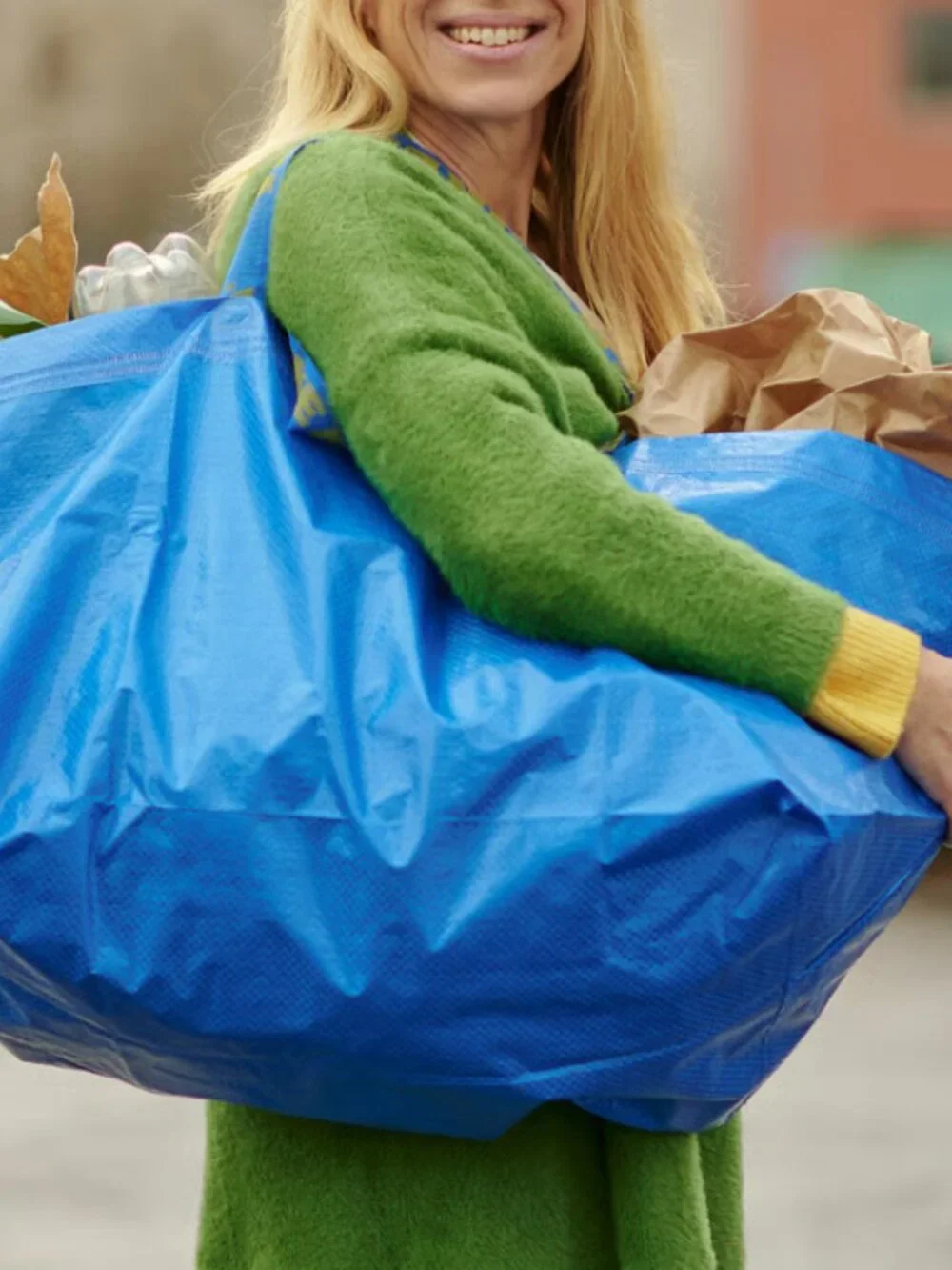 Ikea FRAKTA Shopping Bag Large Blue 19 Gallon NEW